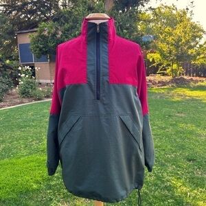 Vintage Windbreaker Color-Block Graph Pattern USA Size Large